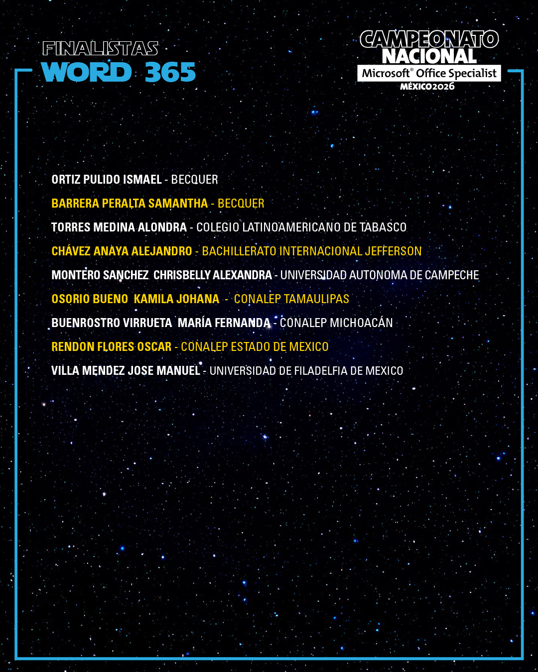 Finalistas Word 365
