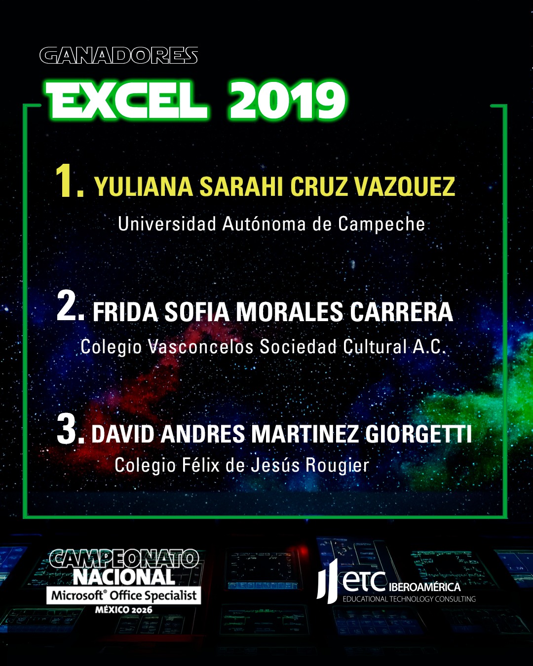 Ganador Excel 2019